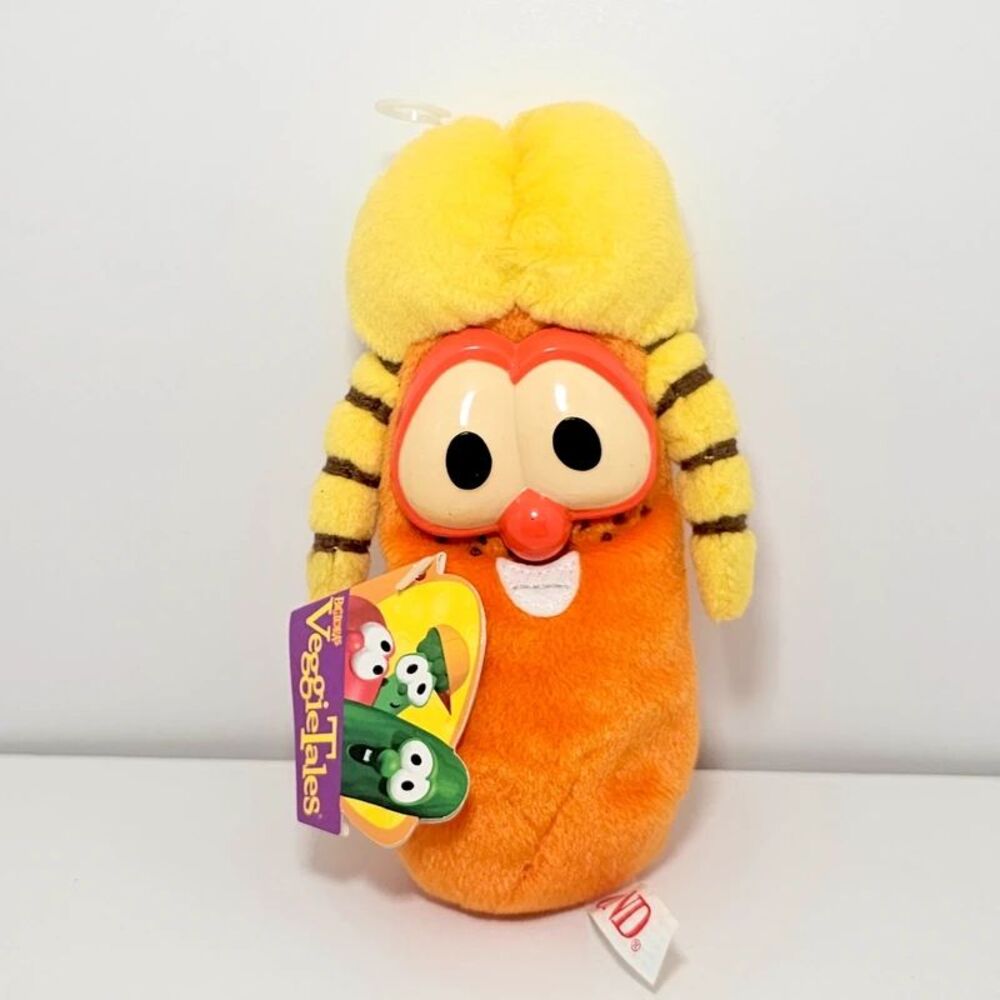 Laura Carrot Veggie Tales Plush Stuffed Animal 7" w/ Tags Gund Big Idea 1998